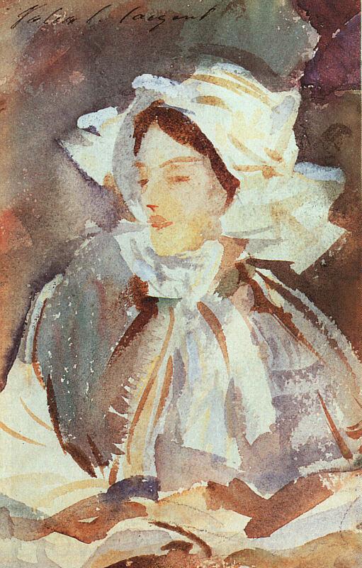 John Singer Sargent Lady in a Bonnet Norge oil painting art